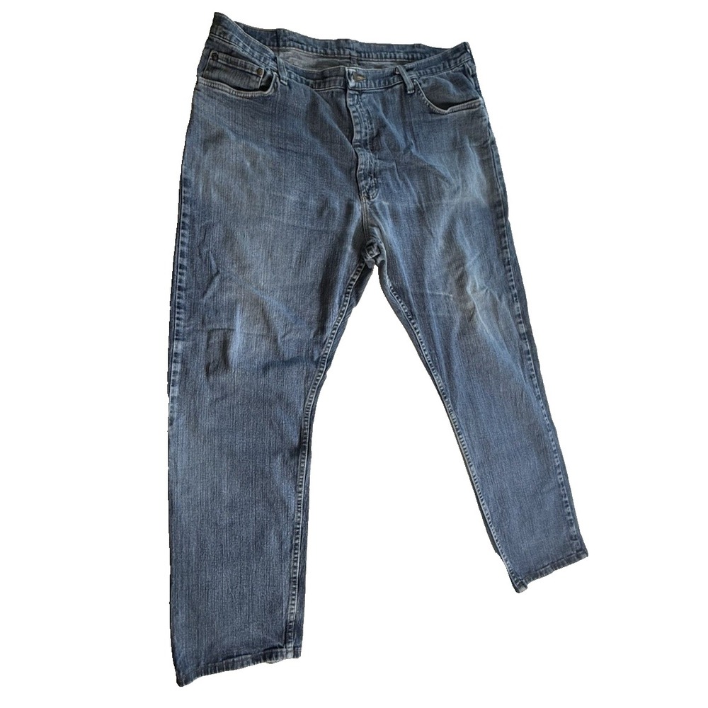 Wrangler Jeans Mens 42x32 Blue Relaxed Fit Medium Wash Denim,-748